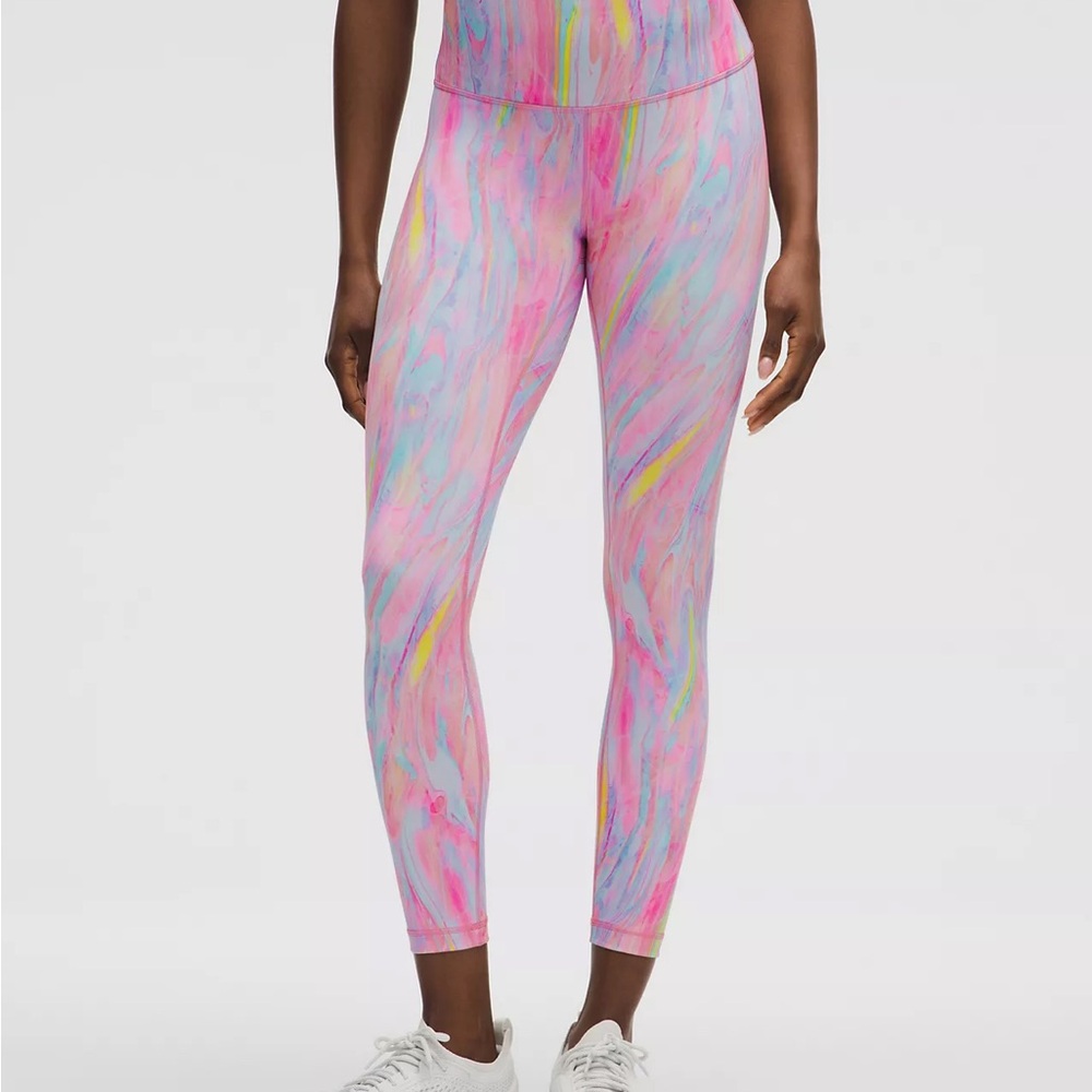 Lululemon Marble Prism Wunder Train High-Rise Tight 25" size 6